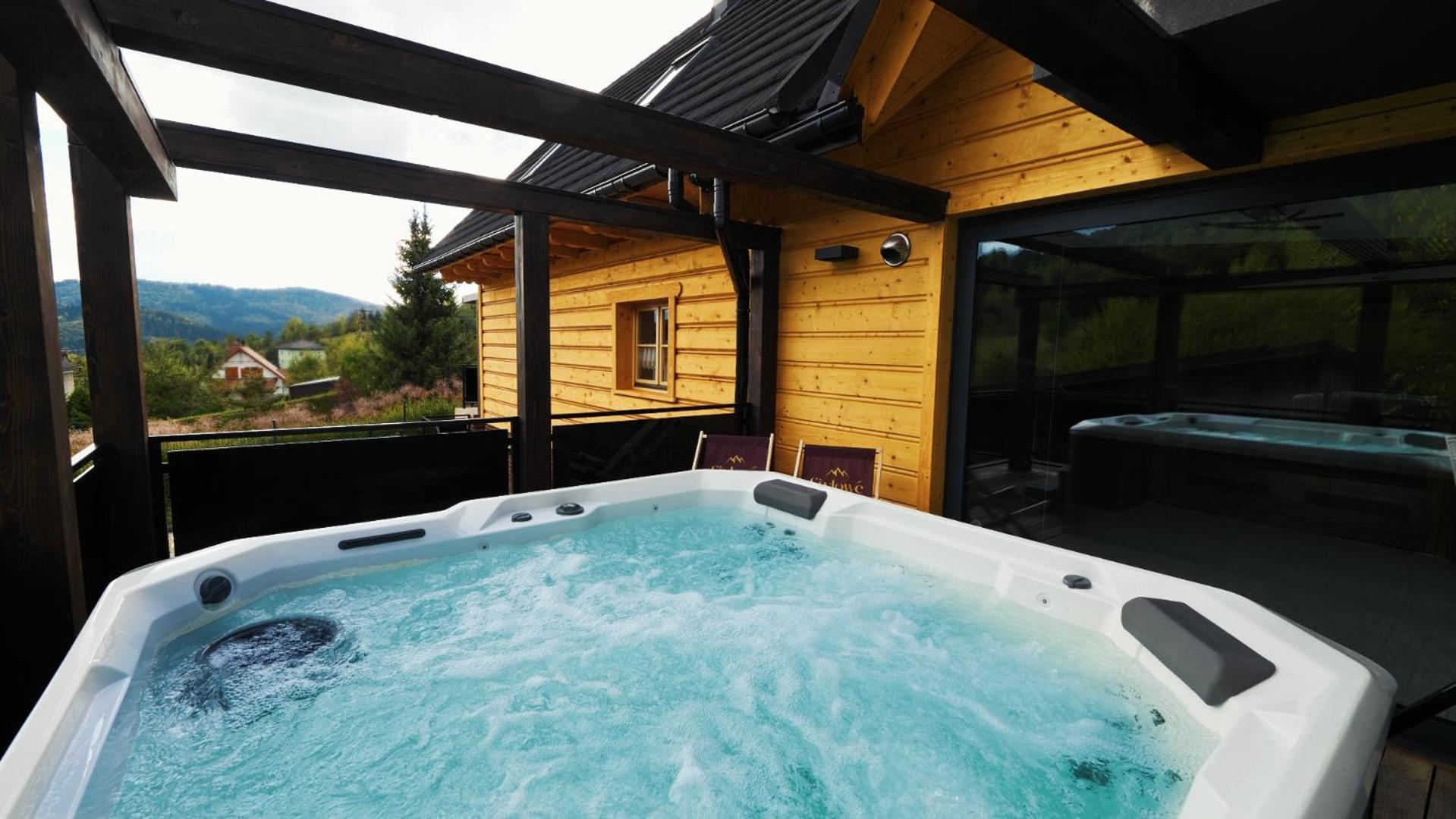 Appartement Stylowe Beskidy - Luksusowe Domki Z Saunami I Jacuzzi à Mutne Extérieur photo